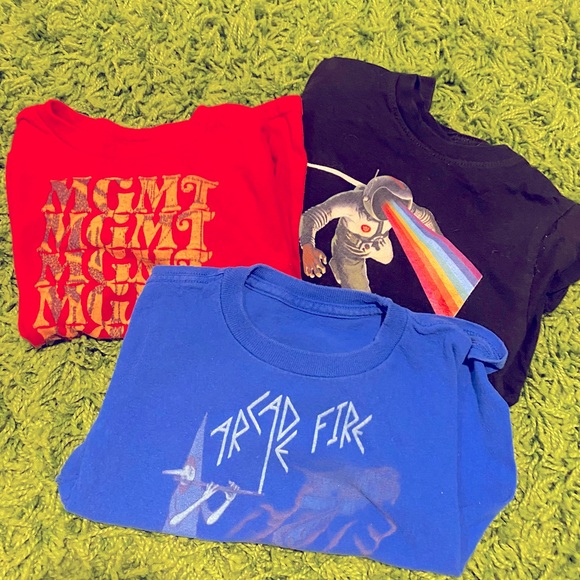 Other - 3 Toddler band shirts: MGMT, Arcade Fire & Pink Floyd